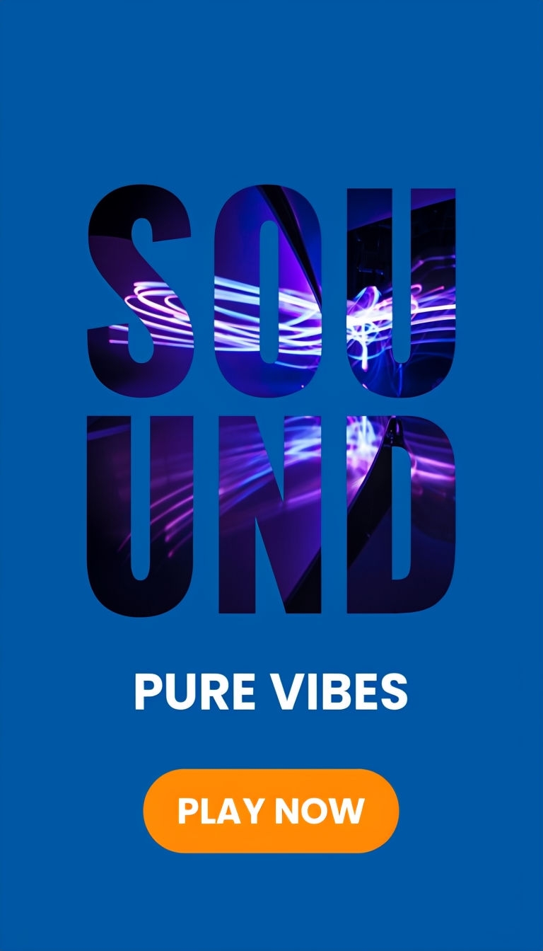 Vibrant Sound Advertisement with Dynamic Music Light Trails Ads