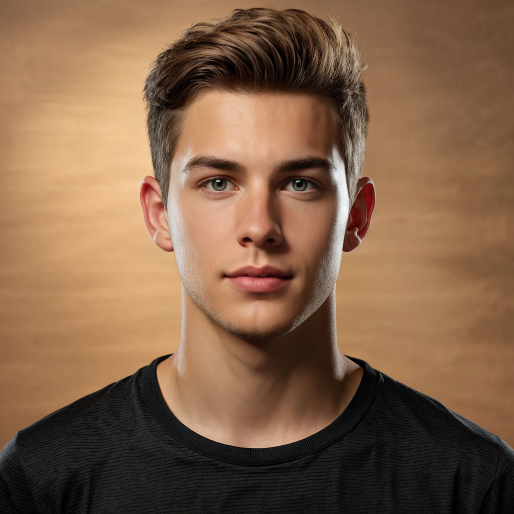 Ultra-realistic portrait of a young man with a round face by Hey tecky ...