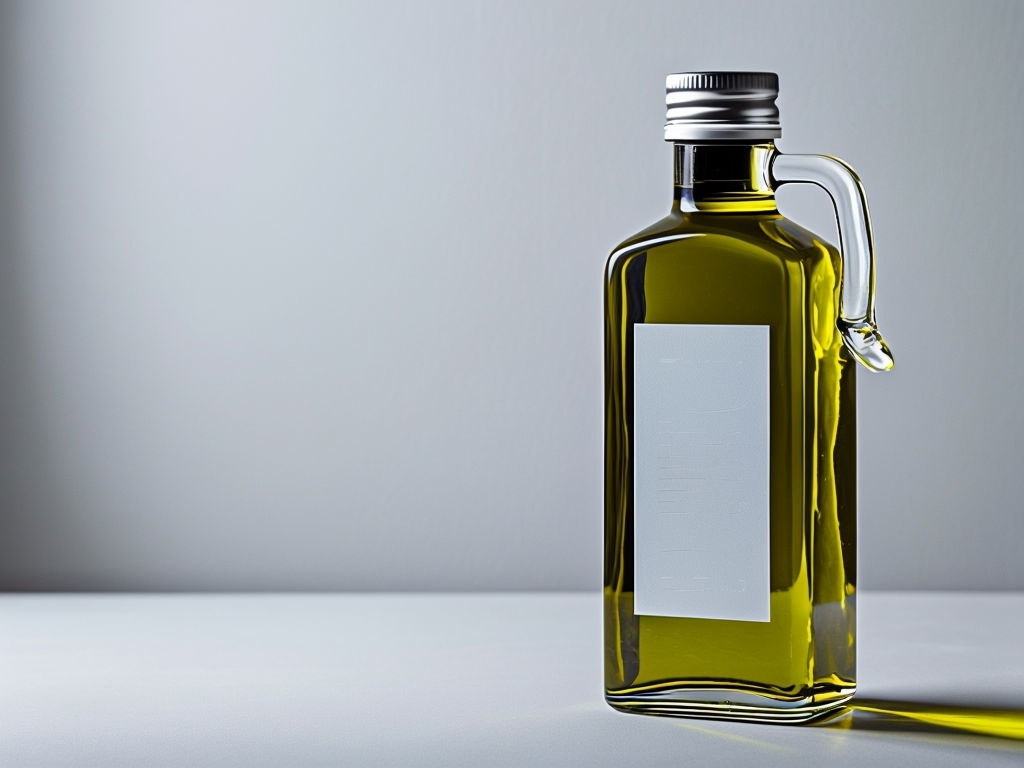 Elegant Minimalist Olive Oil Bottle Mockup