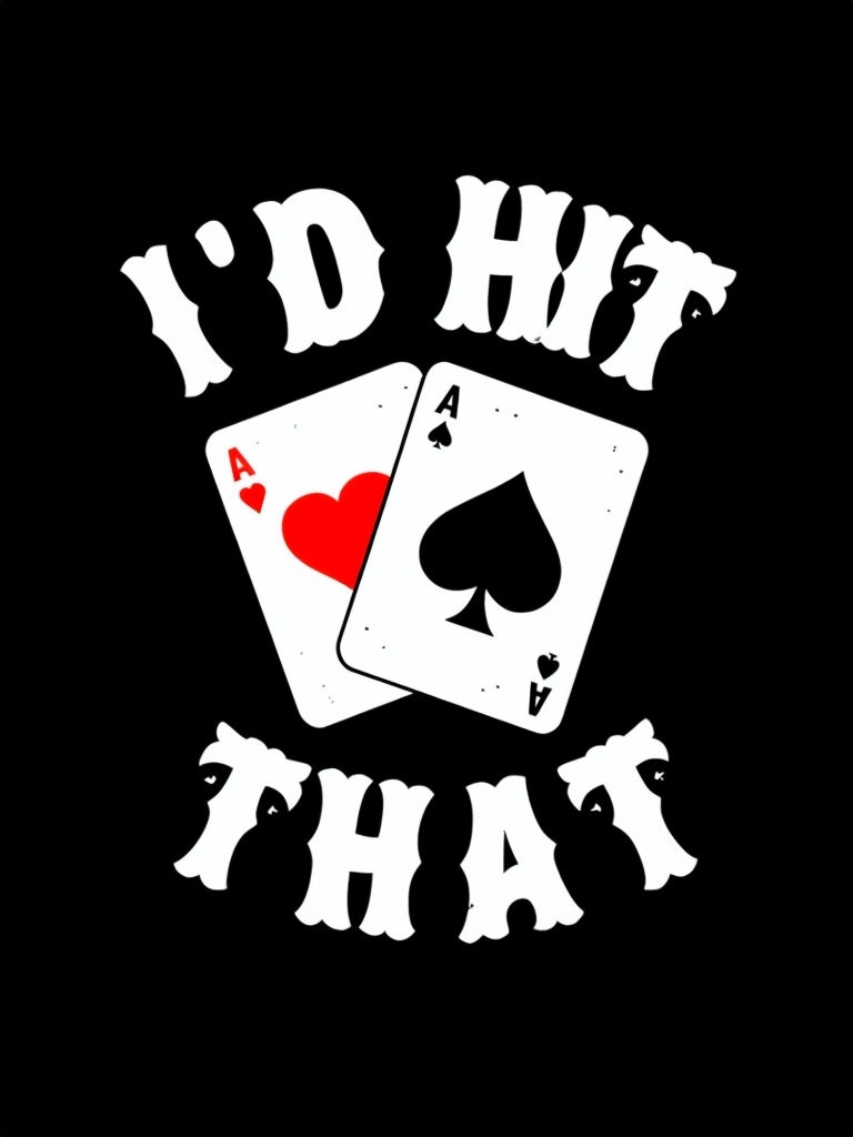 I'd Hit That Playing Cards Graphic T-Shirt