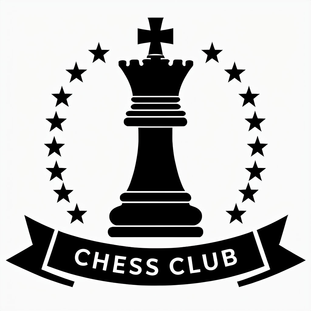 Elegant Chess King Logo for Club Representation