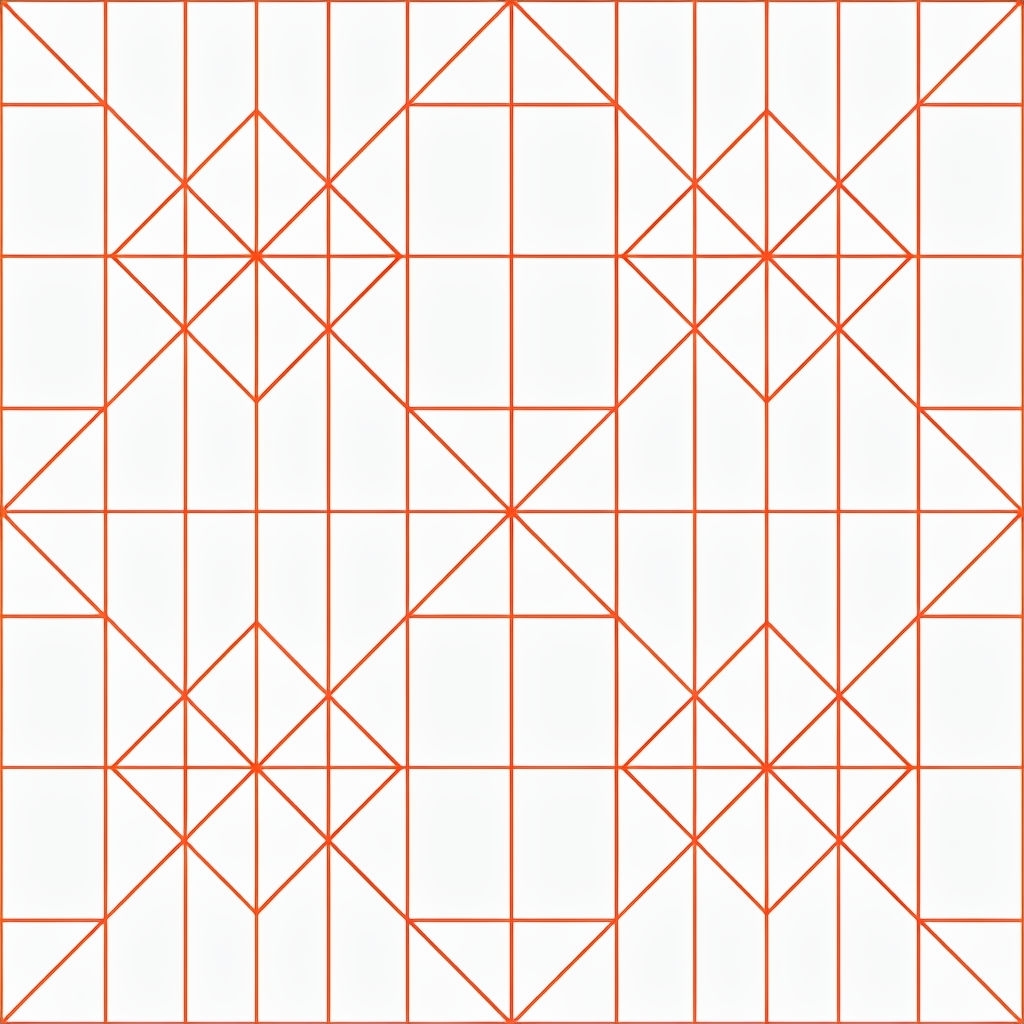 Minimalist Orange and Red Chevron Geometric Pattern Seamless Pattern