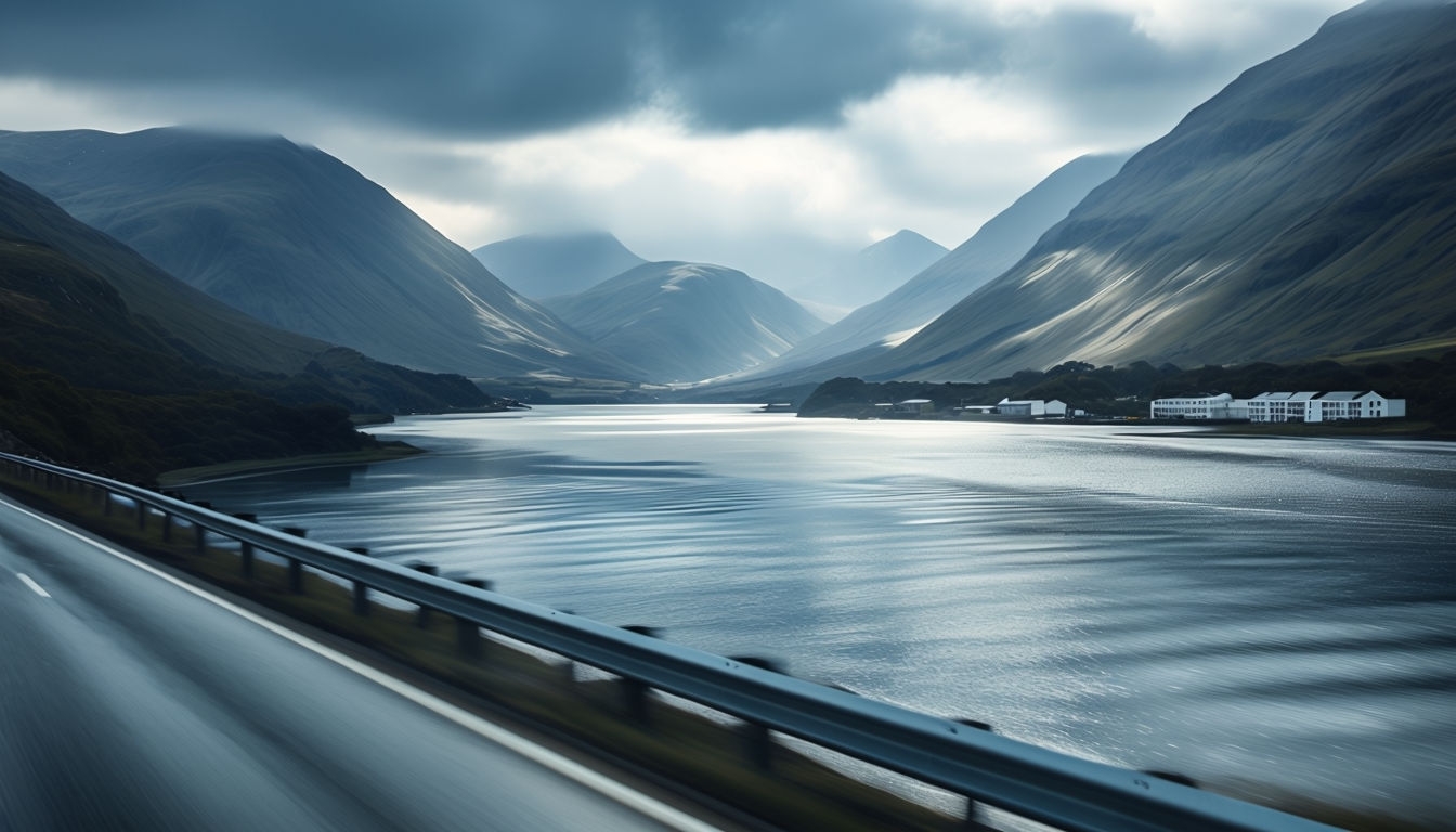 Serene Mountain Landscape with Calm Reflective Lake Virtual Backgrounds