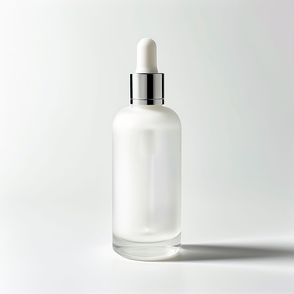Elegant Minimalist Glass Serum Bottle Mockup