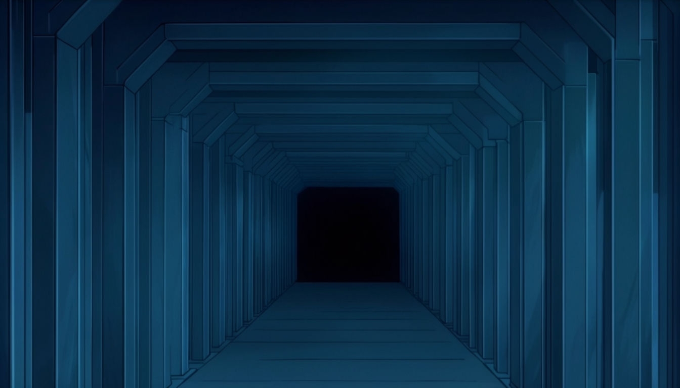Eerie Blue Corridor Perspective Animation Background Design Virtual Backgrounds