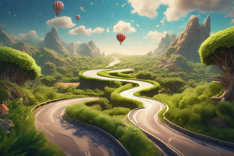 A picturesque scene capturing a winding road by MENDI - Playground
