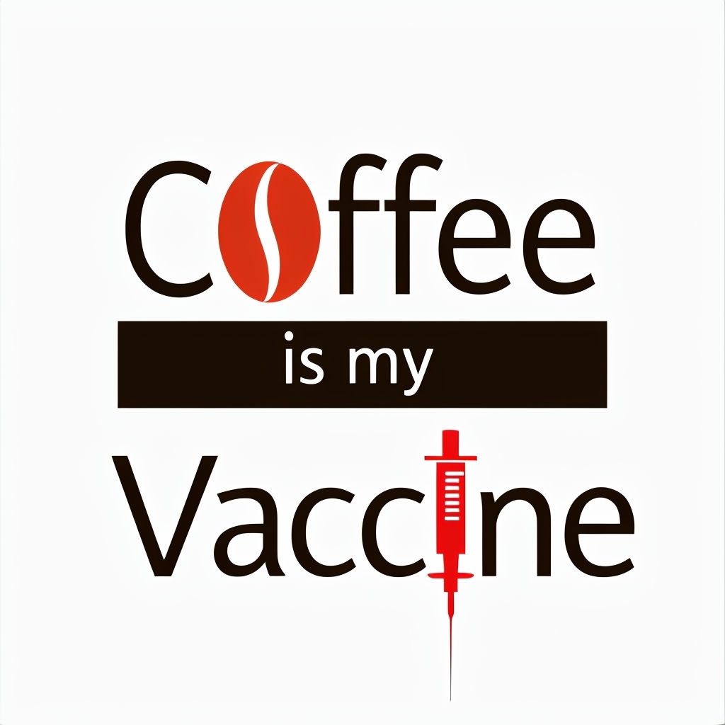 Coffee is My Vaccine Creative Minimalist T-Shirt