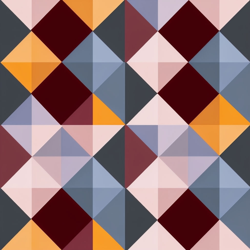 Elegant Geometric Diamond Pattern in Rich Colors Seamless Pattern