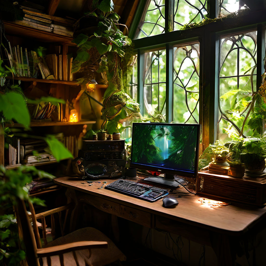 Studio Ghibliinspired cottagecore gaming setup by j o s i e Playground