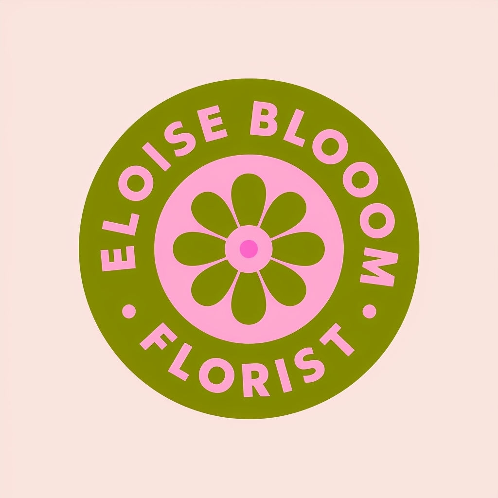 Elegant Minimalist Eloise Bloom Florist Logo Design