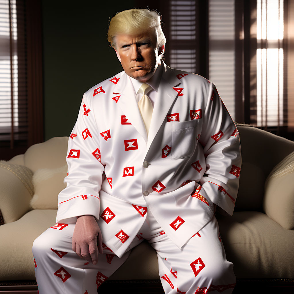 Donald Trump wearing a pajama full of Swastikas by To Bi - Playground