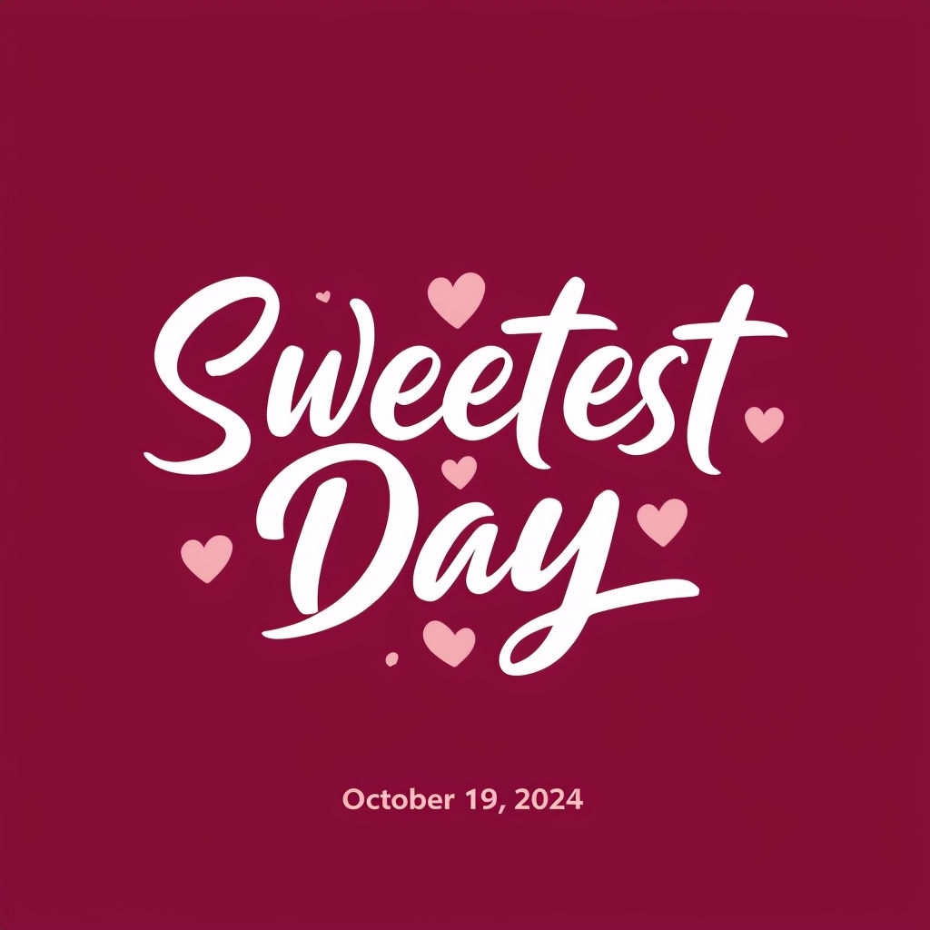 Charming Sweetest Day Graphic with Hearts for Social Media