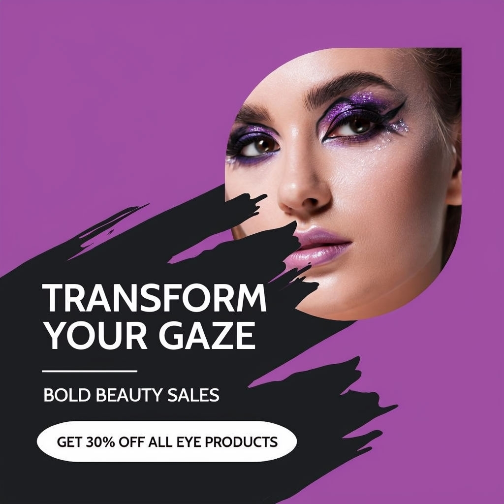 Transform Your Gaze Bold Beauty Advertisement Design Ads