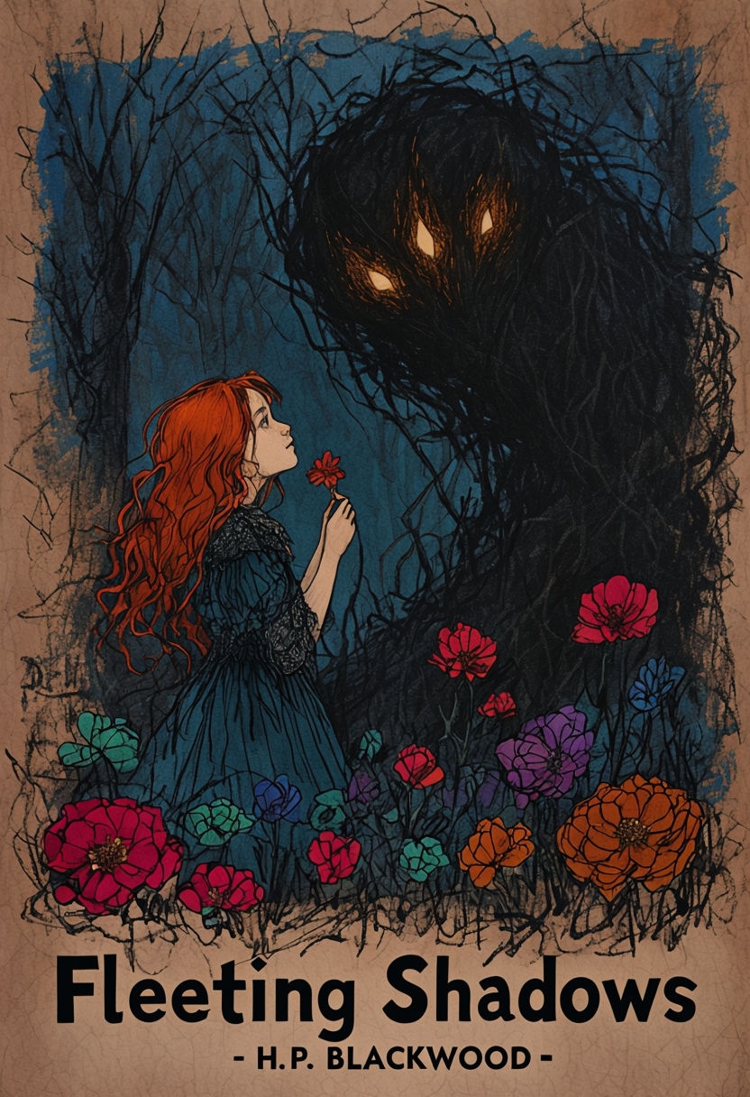 Surreal Dark Fantasy Illustration of Fleeting Shadows EBook Cover