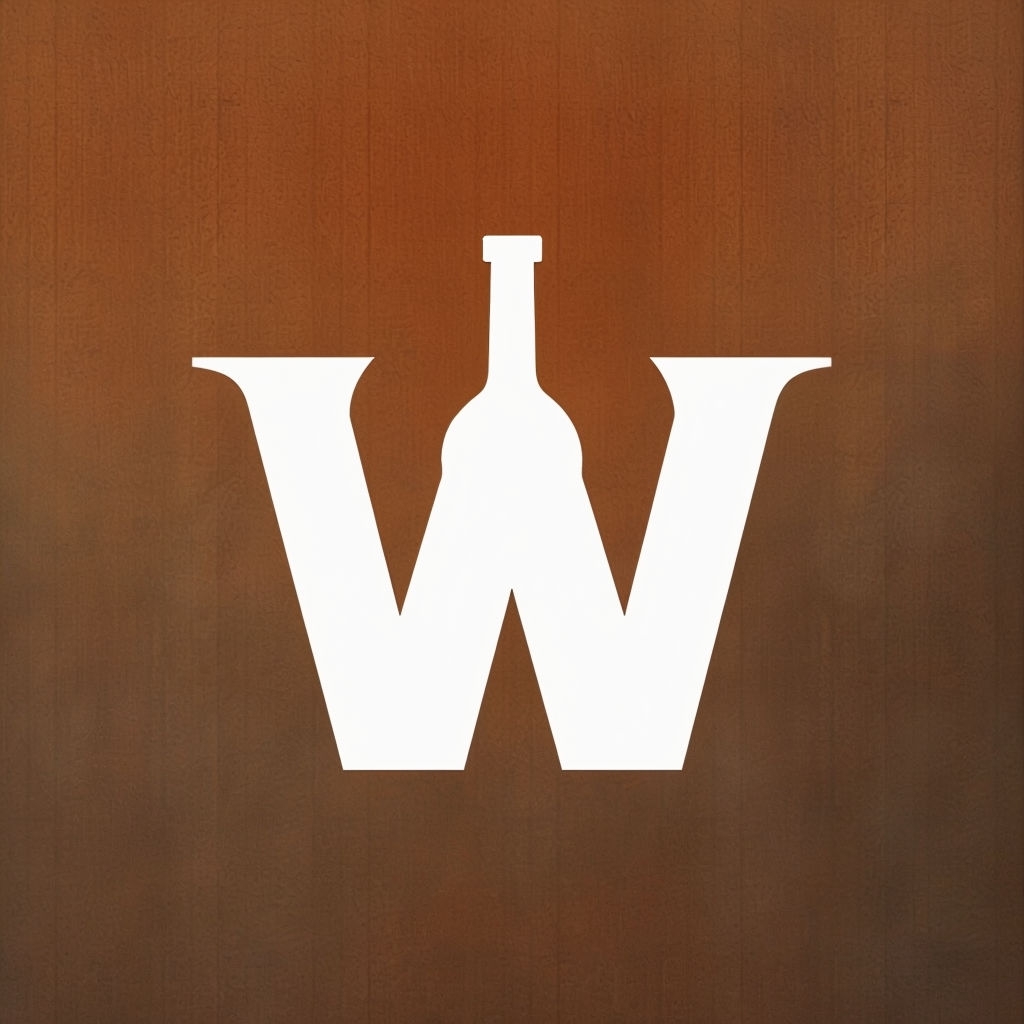 Modern White 'W' Letter Design Inspired by Whiskey Bottle Monogram