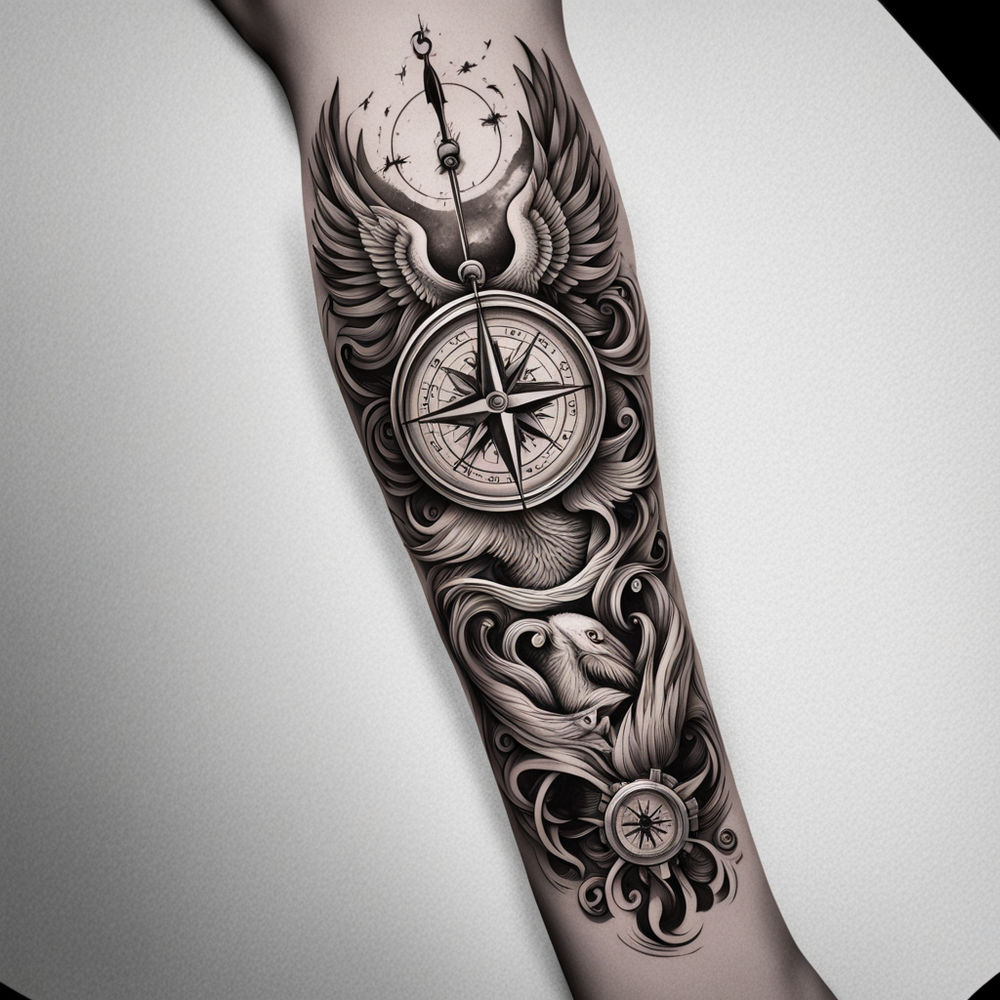 Compass tattoo Studio: @blackphoenix_tattooz DM for appointment Call  7975120773 for tattoo & piercing #blackphoenix_tattooz #mysuruta... |  Instagram