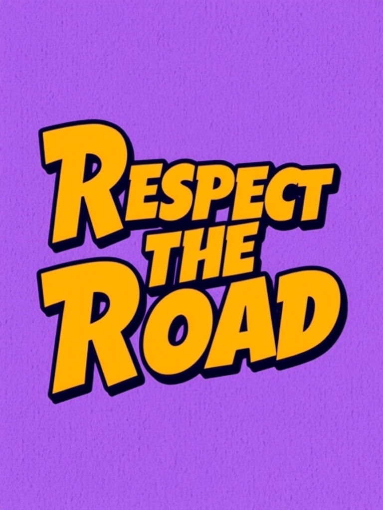 Respect the Road Bold Typography T-Shirt