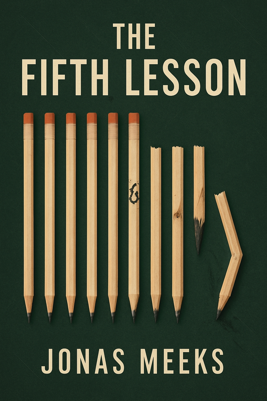 Minimalist Design of The Fifth Lesson with Wooden Pencils EBook Cover