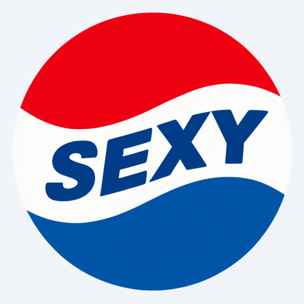 Vibrant Red and Blue Sexy Logo Design T-Shirt