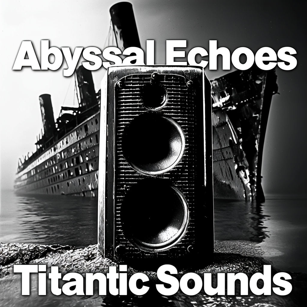 Dramatic Black and White Titanic Sounds Album Cover Design