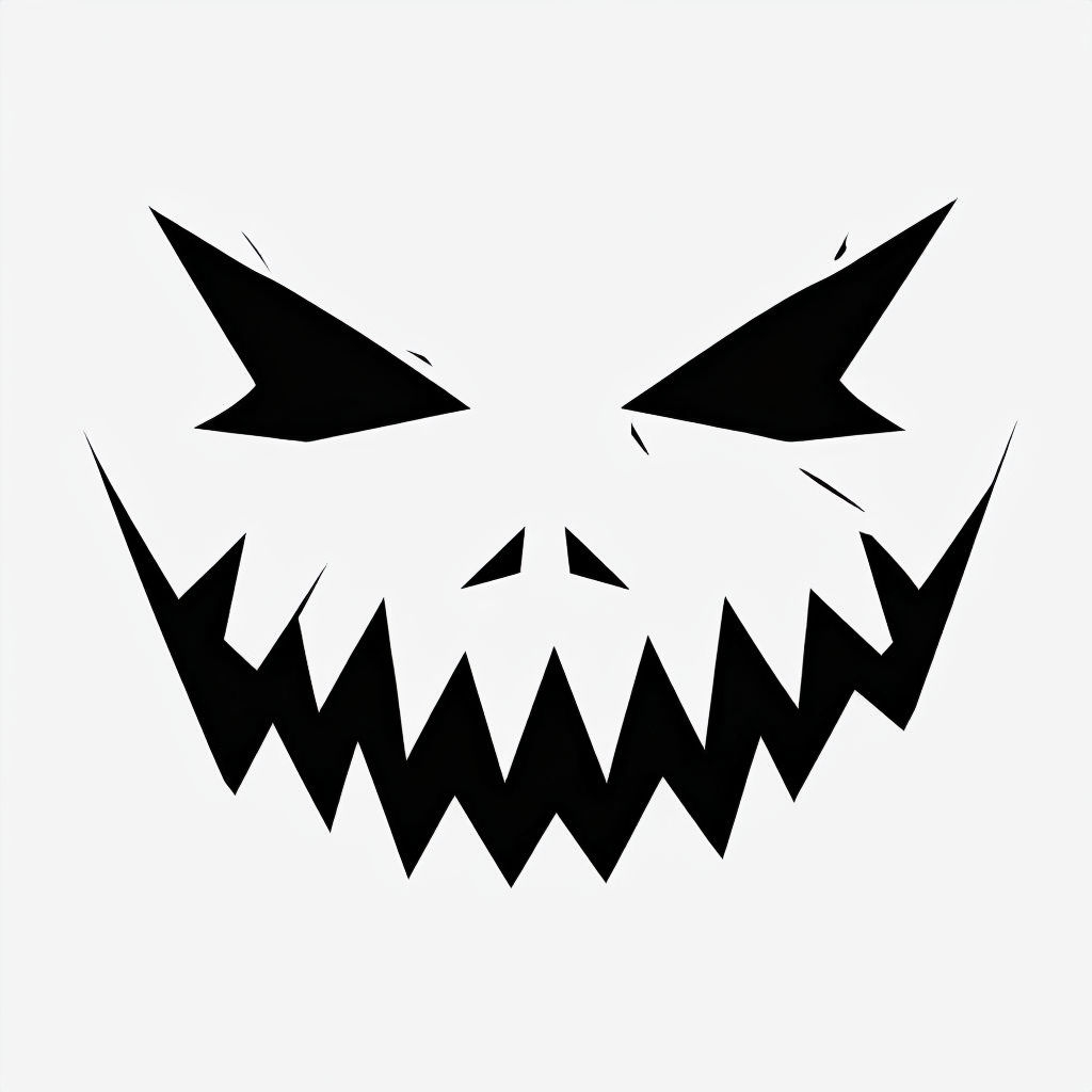 Sinister Geometric Halloween Face Design Mug