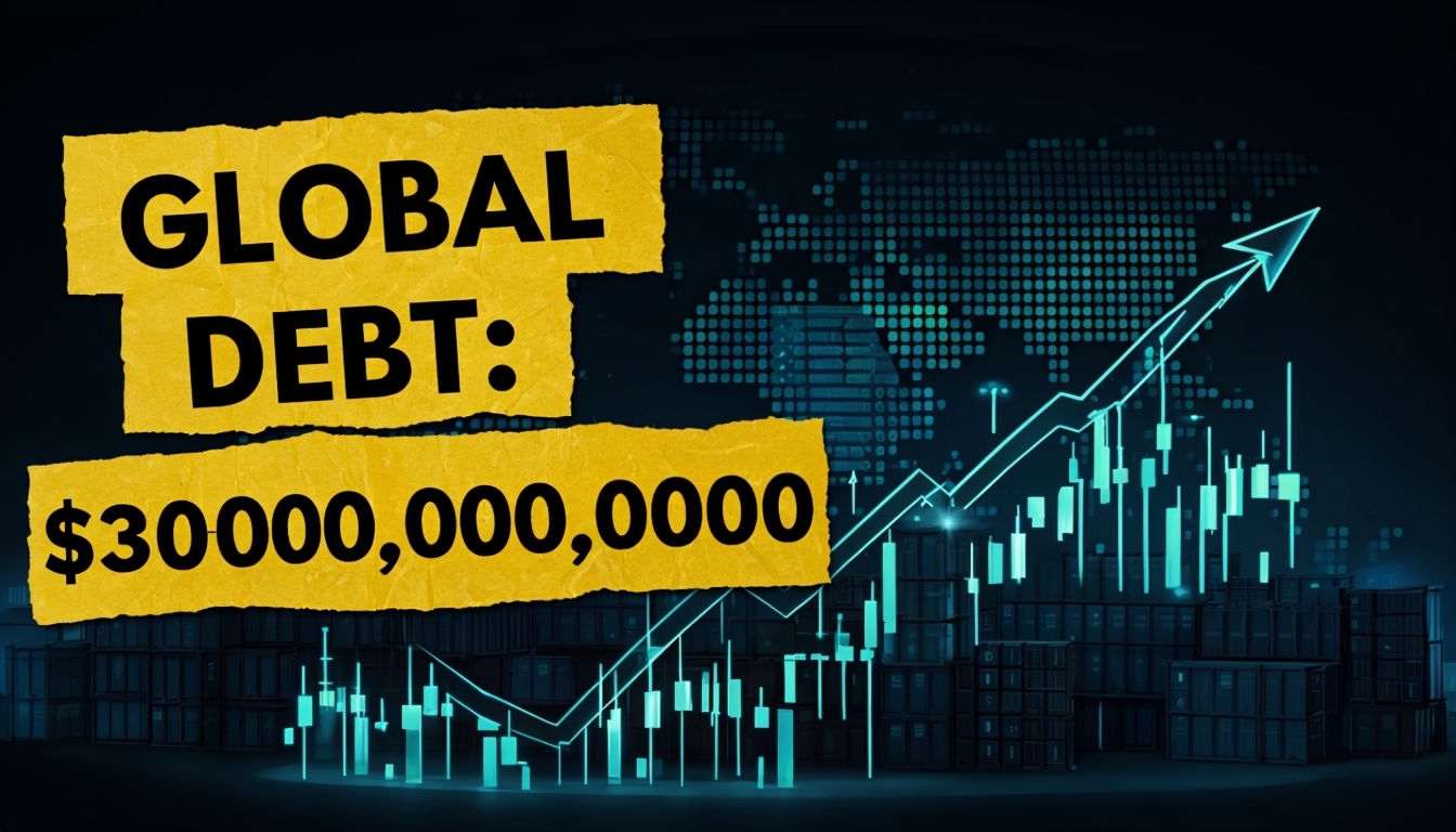 Modern Global Finance YouTube Thumbnail with Bold Text Social Media Post