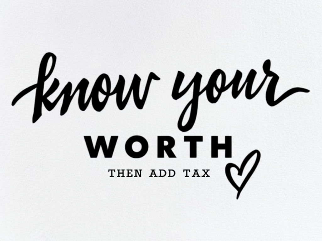 Know Your Worth Then Add Tax Minimalist Motivational T-Shirt