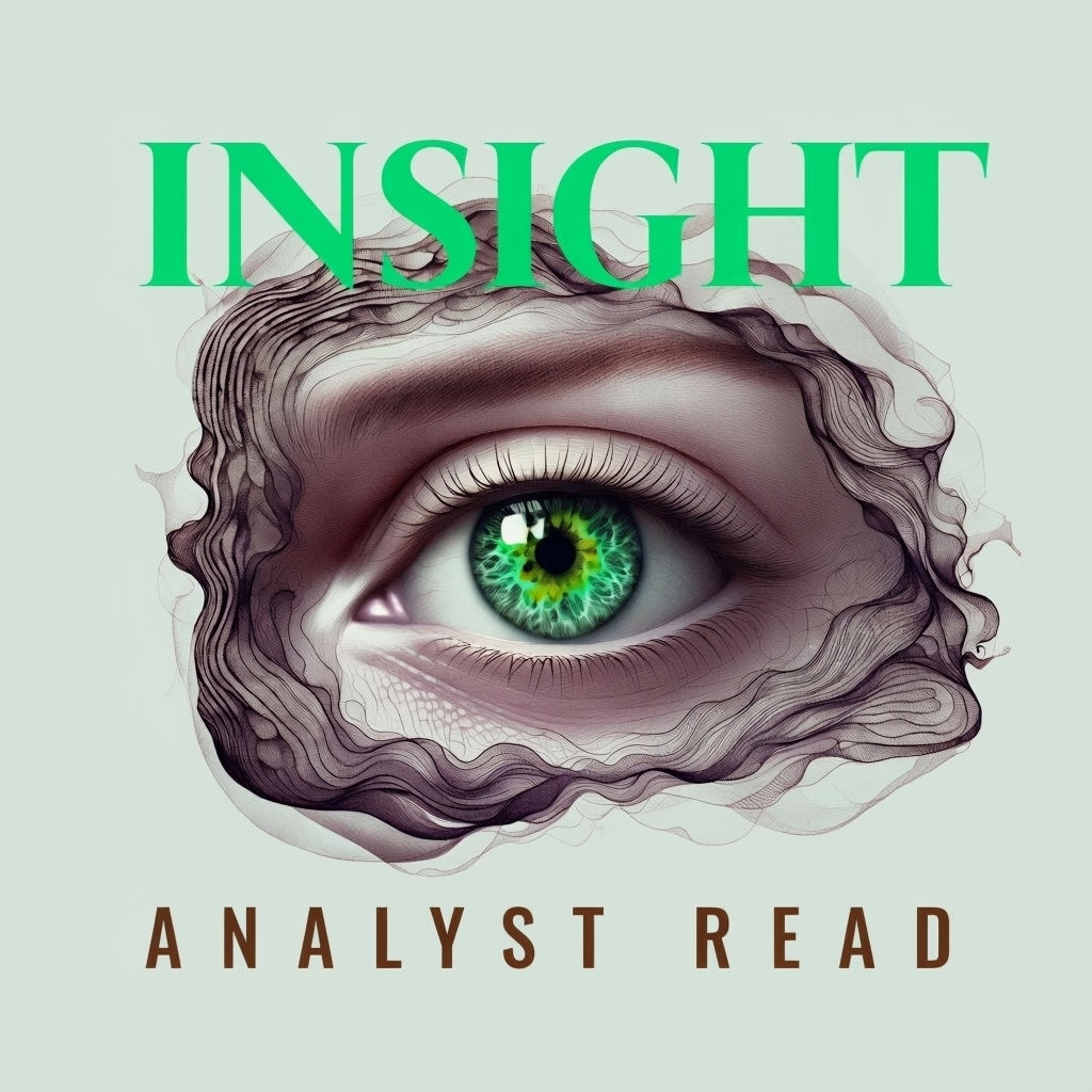 Stylized Human Eye with Abstract Patterns and Insight Text Spotify Album Cover
