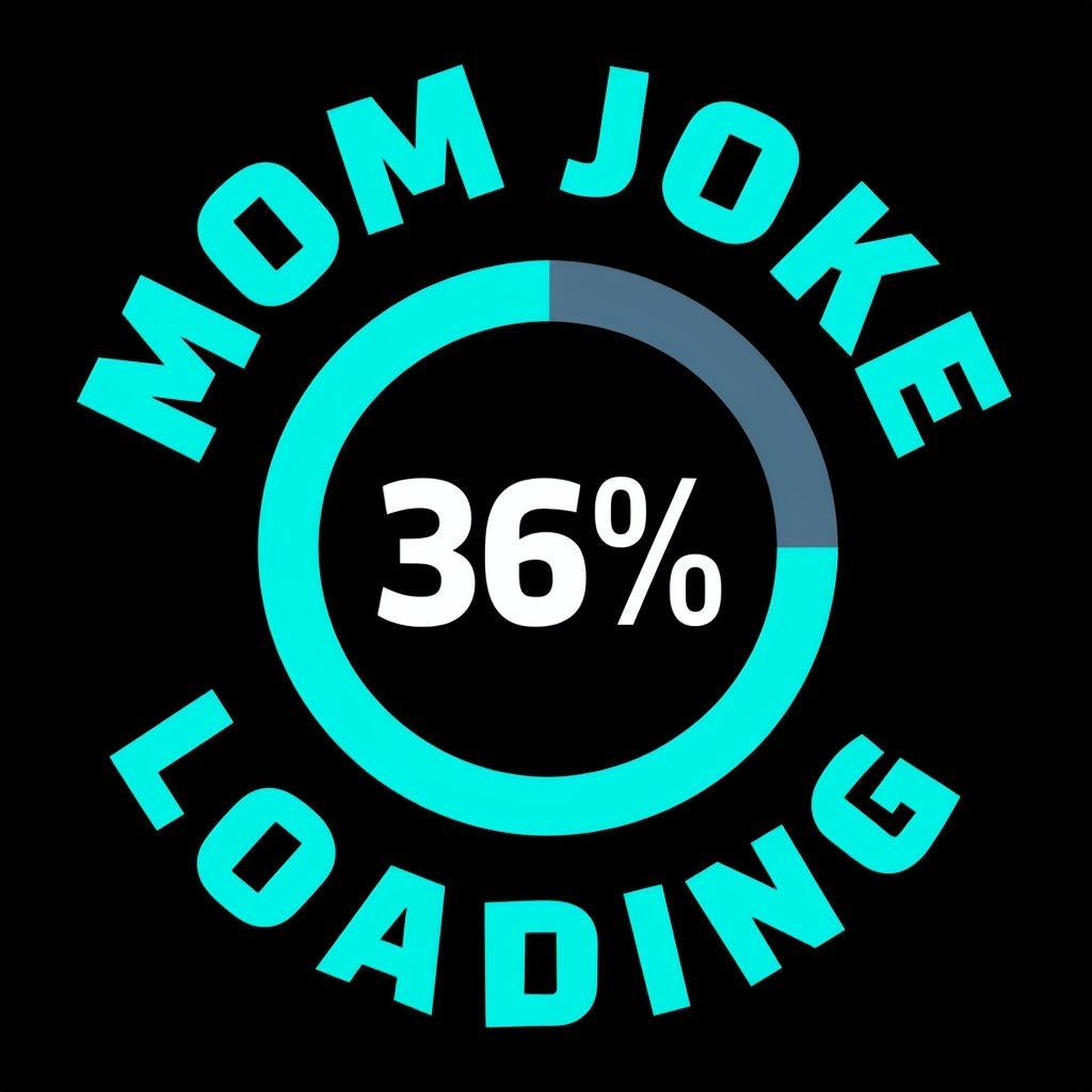 MOM JOKE LOADING 36% Progress Circle T-Shirt
