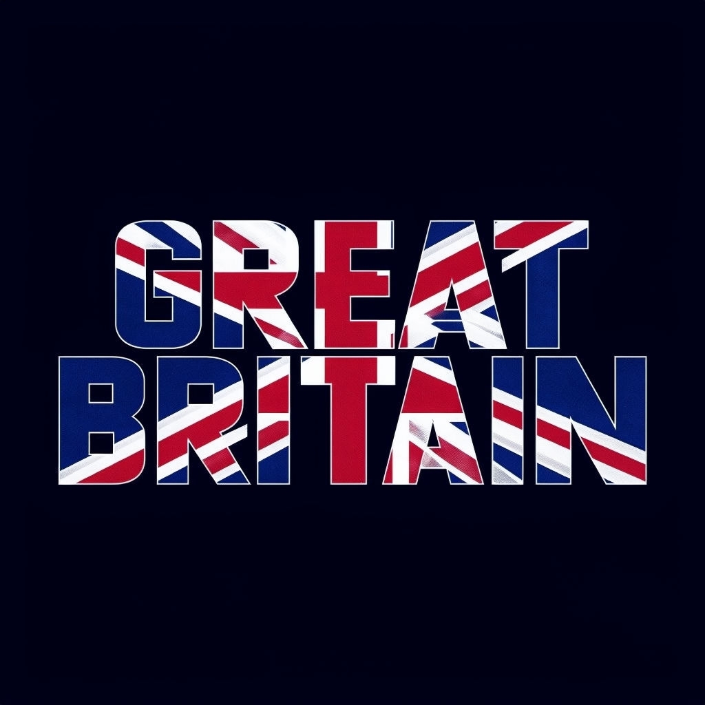 Bold Great Britain Union Jack Typography T-Shirt
