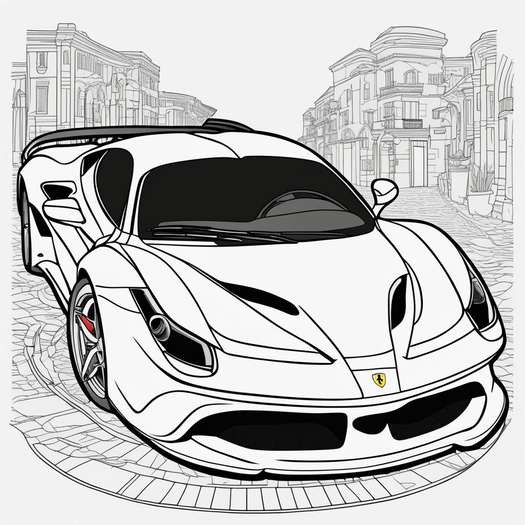 Make a coloring book with Ferrari F8 Tributo by 정희철 (Zierda) - Playground