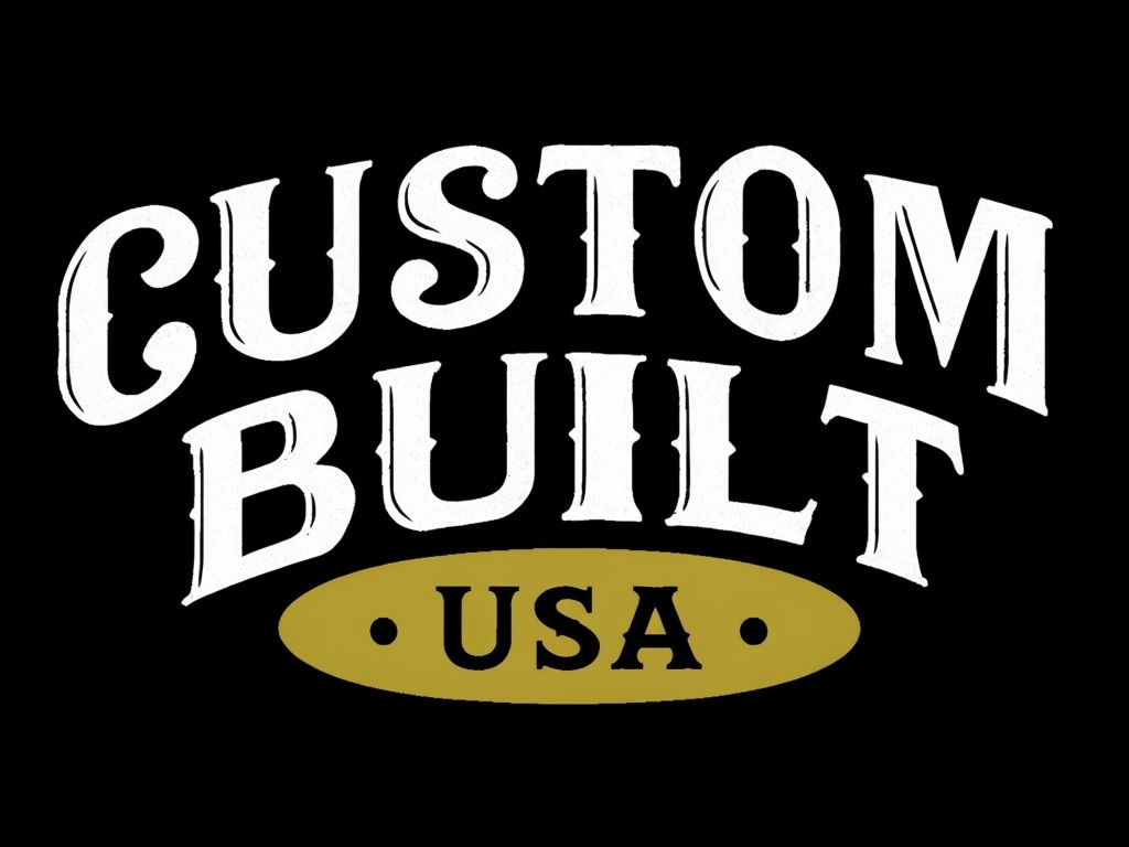 Custom Built USA Vintage Chalkboard Design T-Shirt