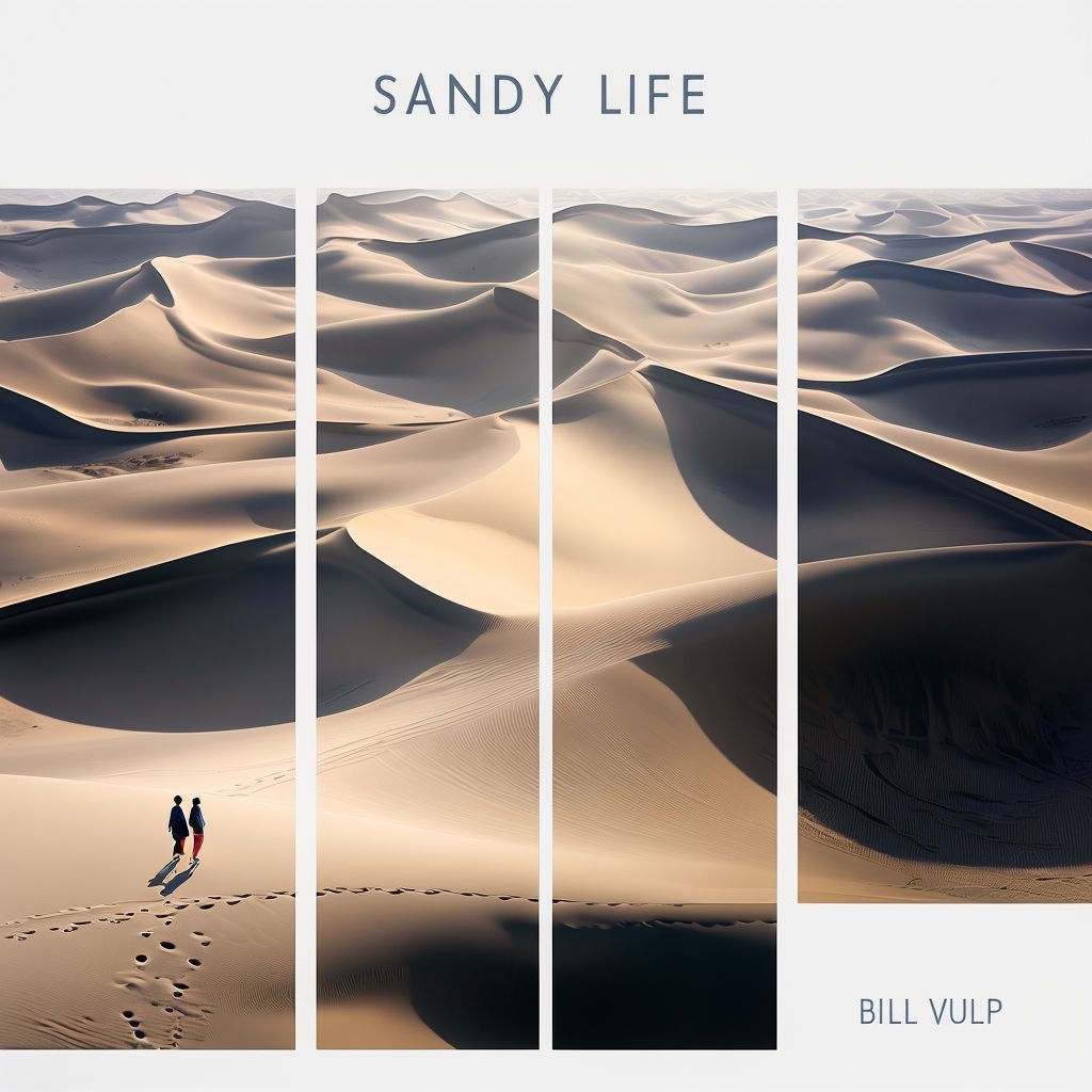 Sandy Life Modern Desert Landscape Cover Art by Bill Vulp Spotify Album Cover