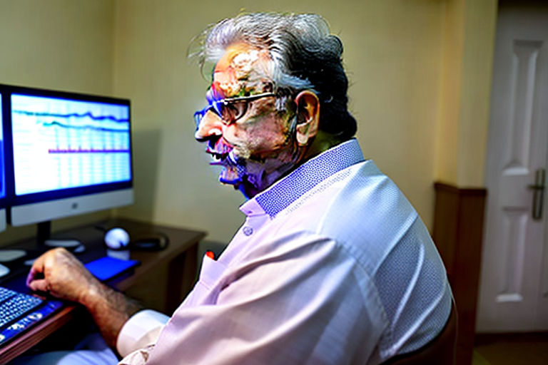 Rakesh Jhunjhunwala analyzing stock charts by Entrepreneur
