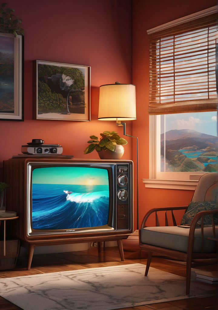 Retro-style television set showcasing ultra HD by Psique2505 - Playground