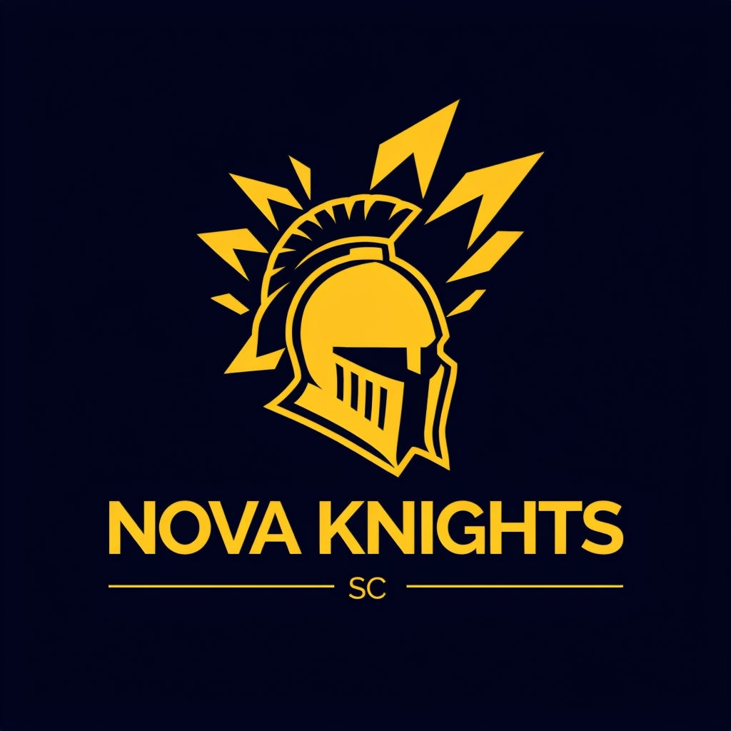 Neat Abstract Celestial Soccer Club Logo with Knight Helmet Design