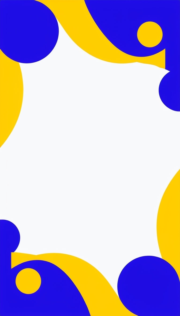 Dynamic Minimalist Blue and Yellow Geometric Social Media Post