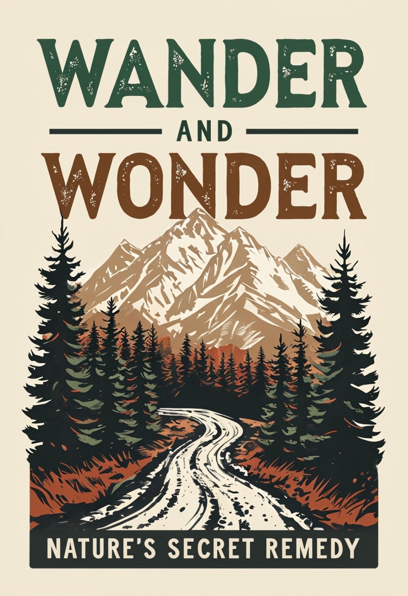 Vintage Wander and Wonder Nature Adventure T-Shirt