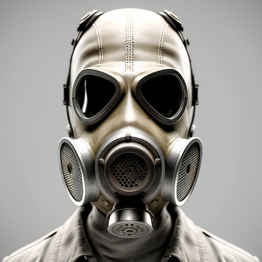 NCR Gas Mask facing straight to the camera by ZAR NYI LWIN - Playground