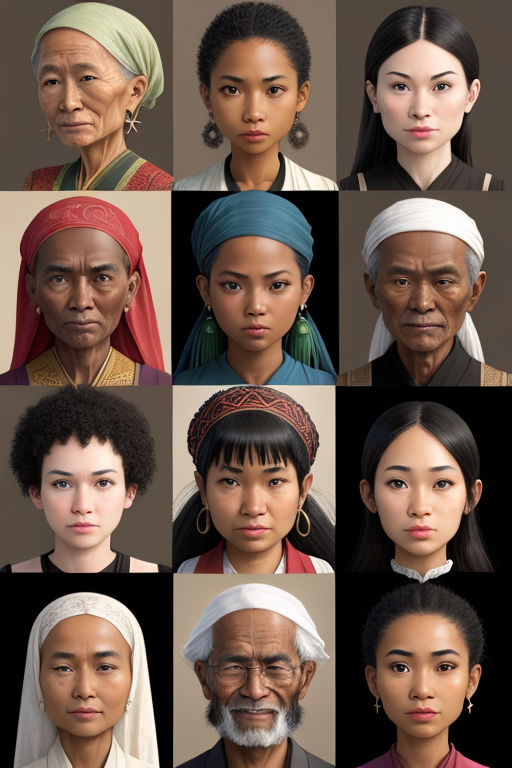 People of various ethnicities. by ์ค์ฒ ์ - Playground