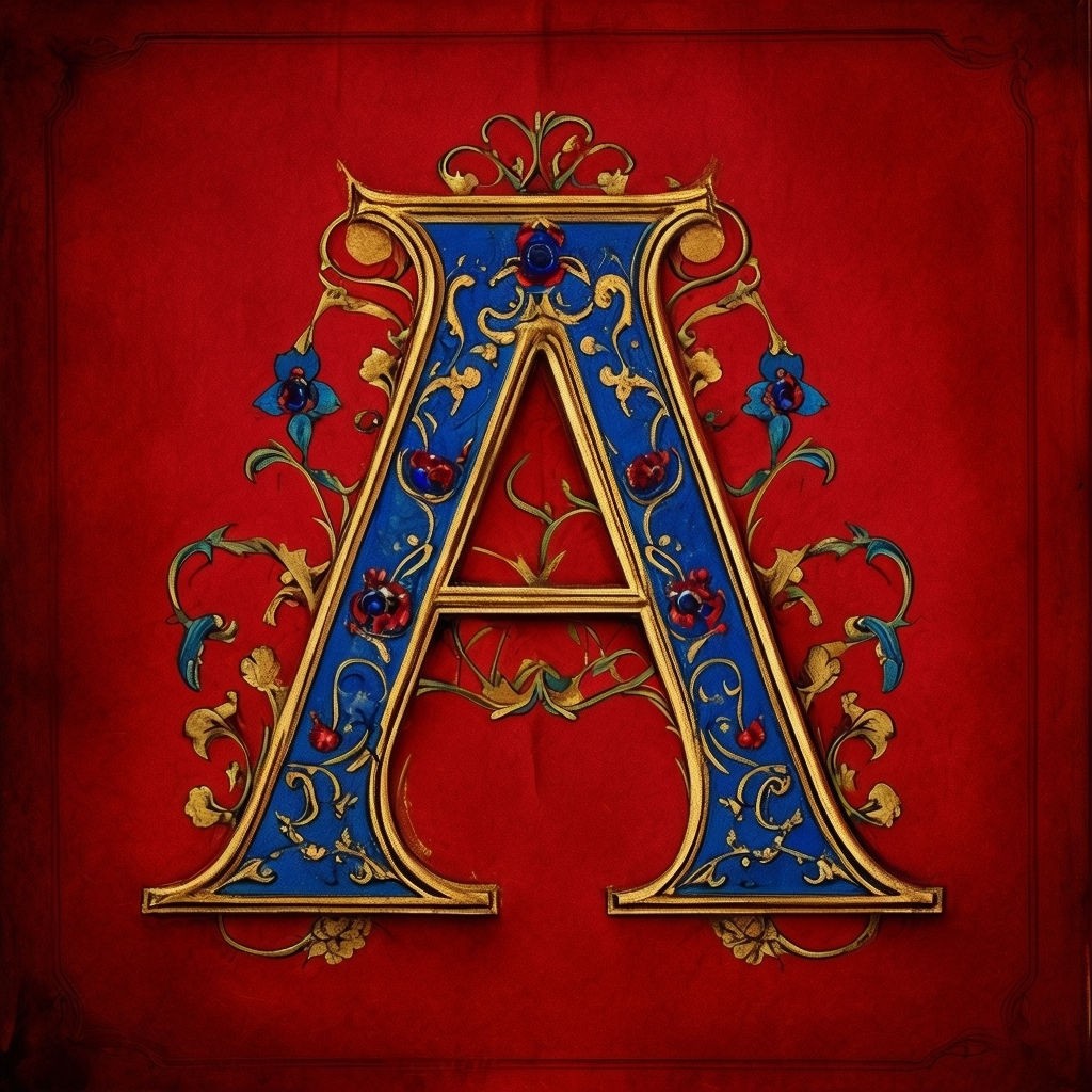 Monogram as a medieval illumination