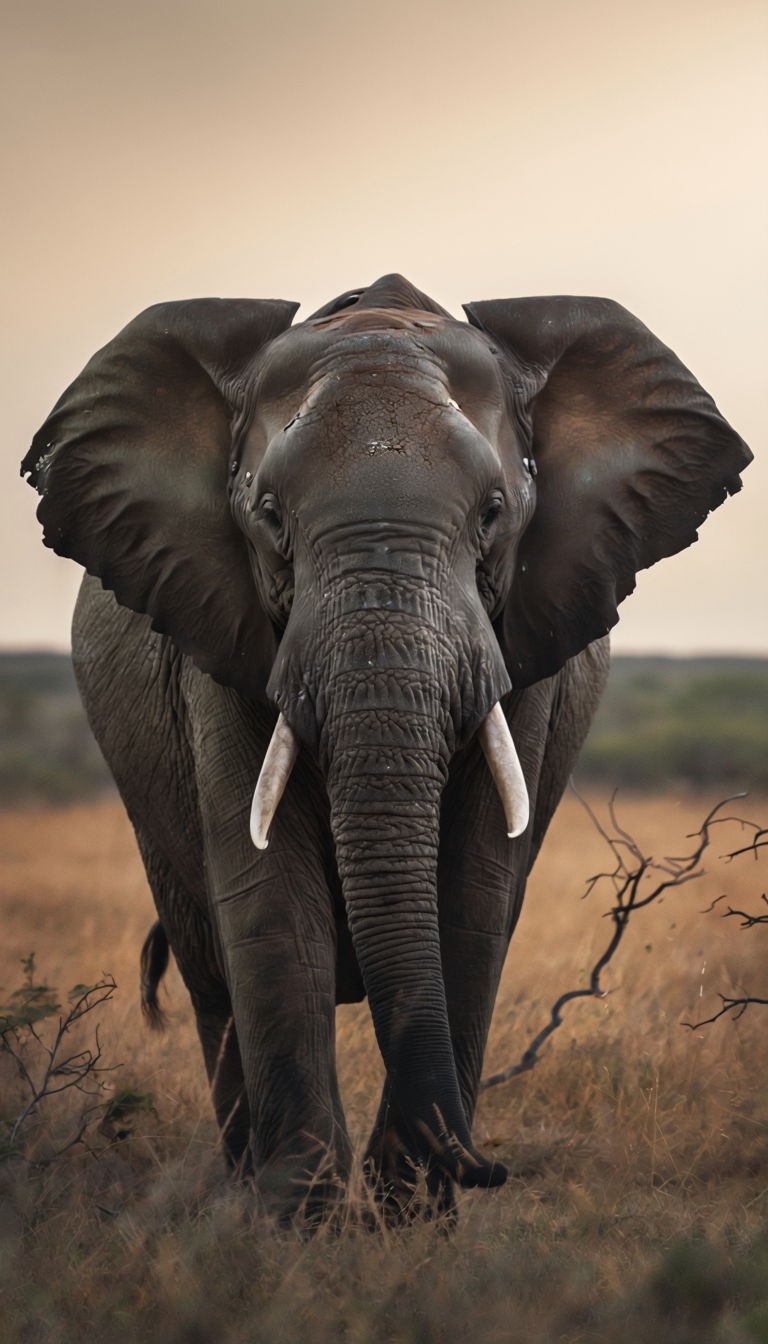 African Elephant Majesty: Capturing the Golden Beauty of Africa in High-Resolution Photography