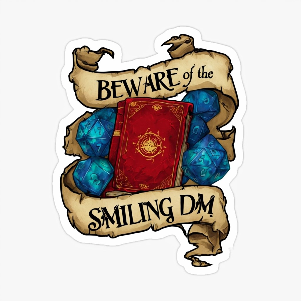 Beware the Smiling DM Sticker Design