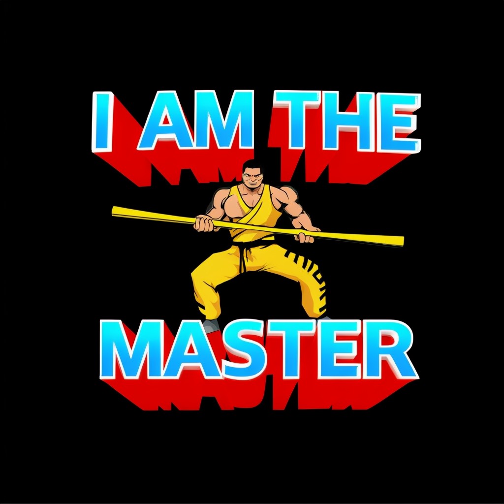 Digital Illustration Martial Arts Master Character Poster