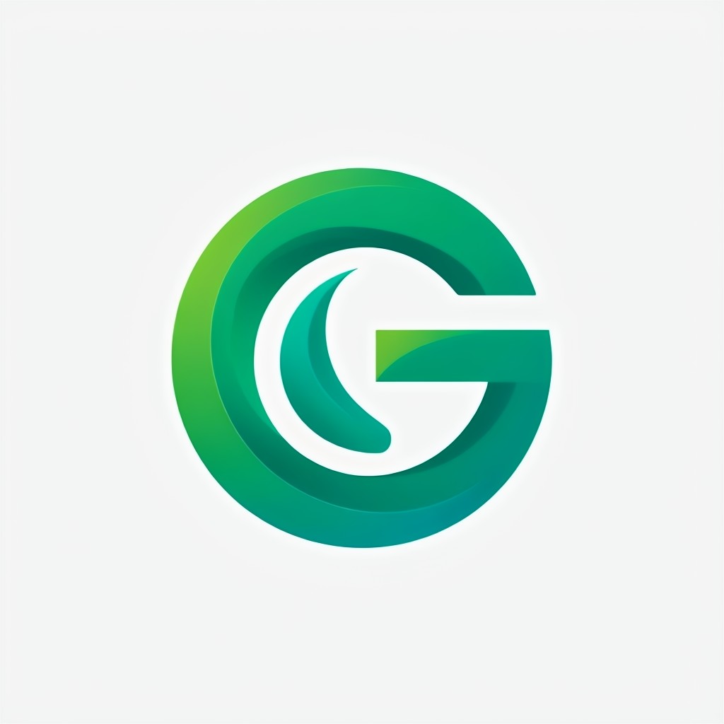 Gradient Green Teal Letter G Abstract Logo