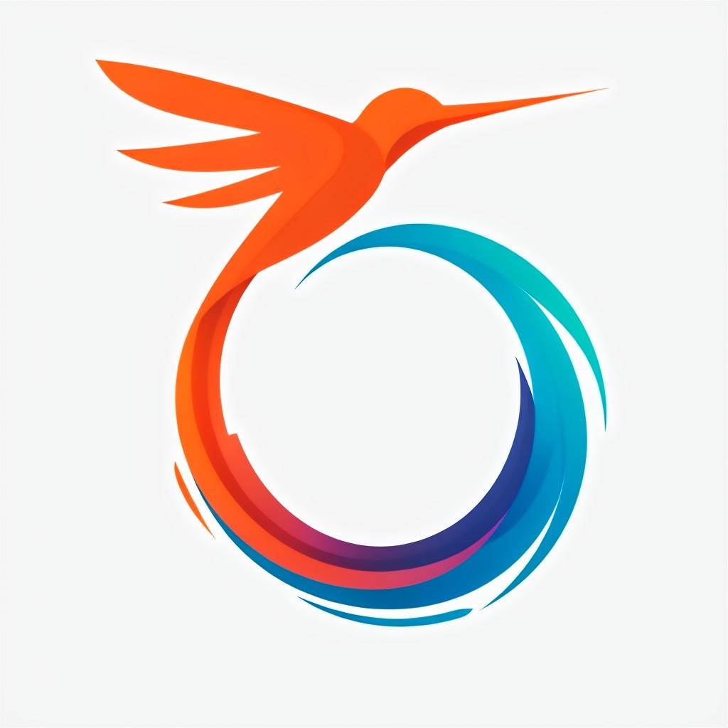 Bright Minimalist Gradient Bird Logo