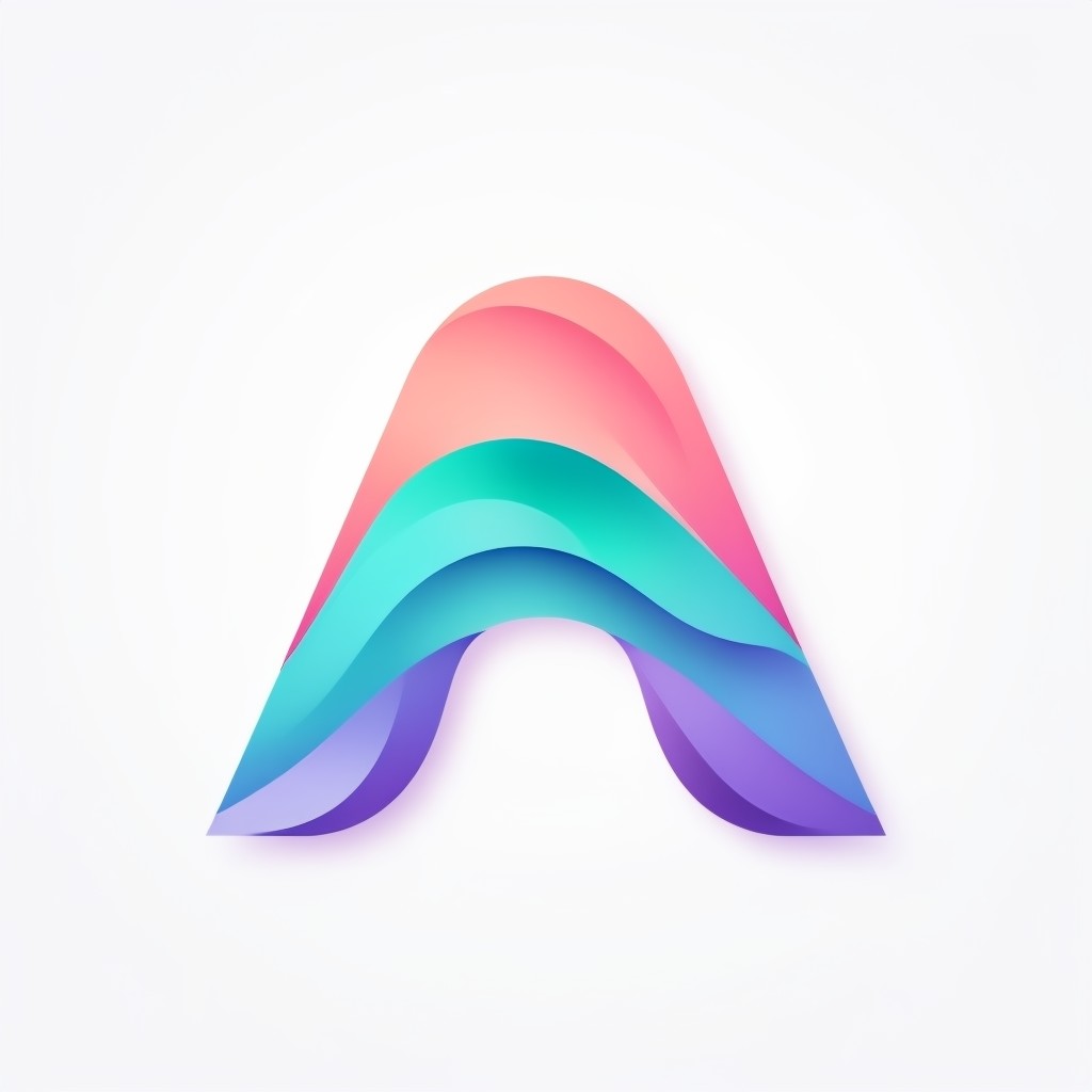 Colorful Layered 'A' Minimalist Logo Design