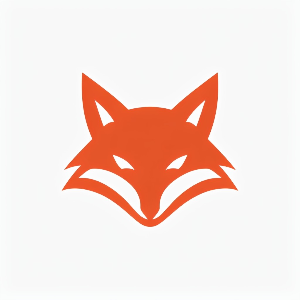 Geometric Fox Head Minimalist Logo Design