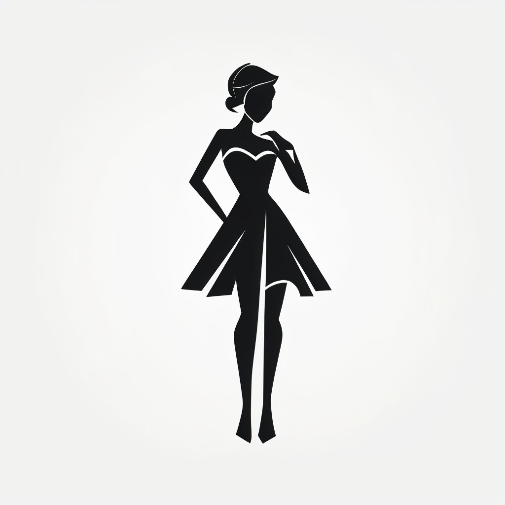 Modern Geometric Woman Silhouette Logo