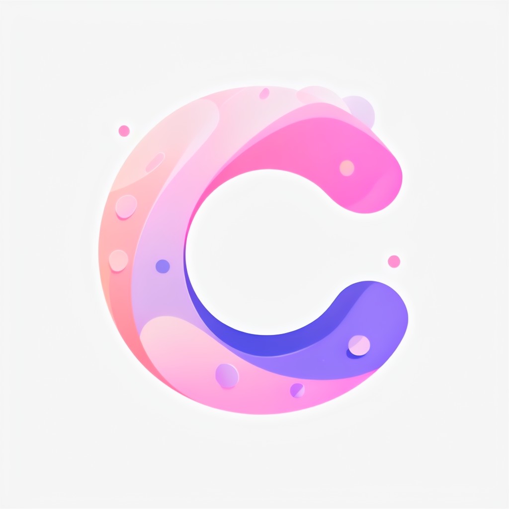 Pastel Gradient Abstract 'C' Logo Design